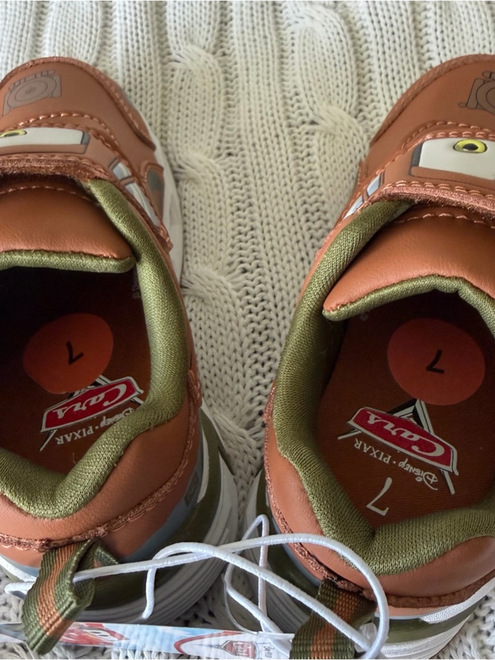 Disney Pixar Cars Tow Mater Sneakers 7 Toddler Boys Shoes Kachow 95 Race Ready - Picture 8 of 9